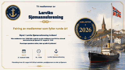 Jubilant markering 2026 på Sjømann